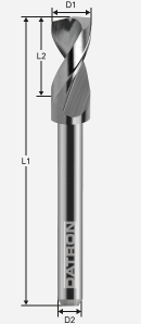 Vrták K30/K40; D1=0,15 / D2=3,175 / L1=38 / L2=2,5mm